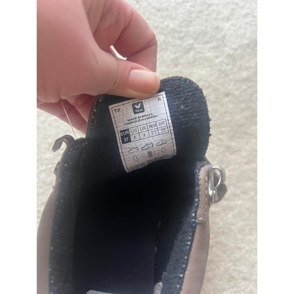 Veja Women's Roraima High Top Sneakers Taupe Suede Leather- Size 6 - Picture 5 of 10